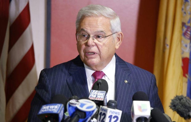 Sen. Bob Menendez speaks during a news conference in Union City, New Jersey, on Sept. 25, 2023.