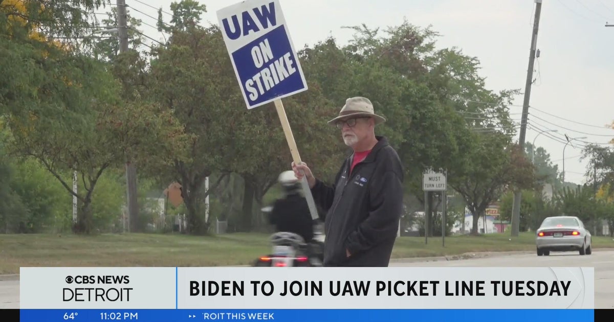 UAW workers prepare for visits from Biden, Trump - CBS Detroit