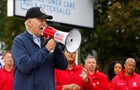 U.S. President Joe Biden joins United Auto Workers picket line in Bellville, Michigan 