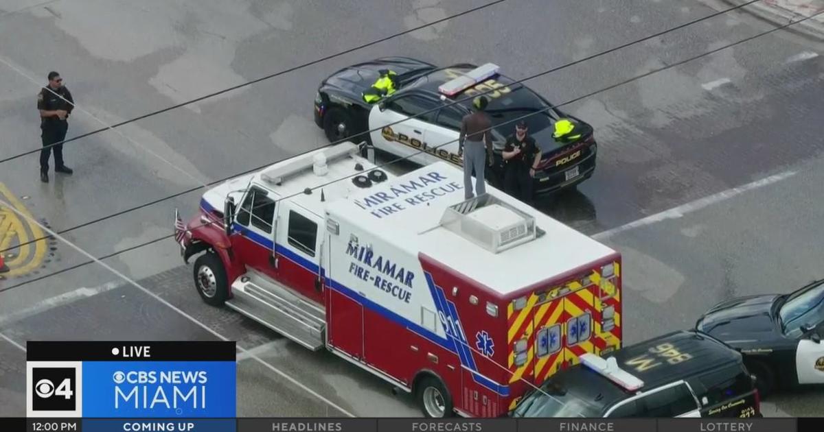Male climbed on major of Miramar ambulance, refused to come down