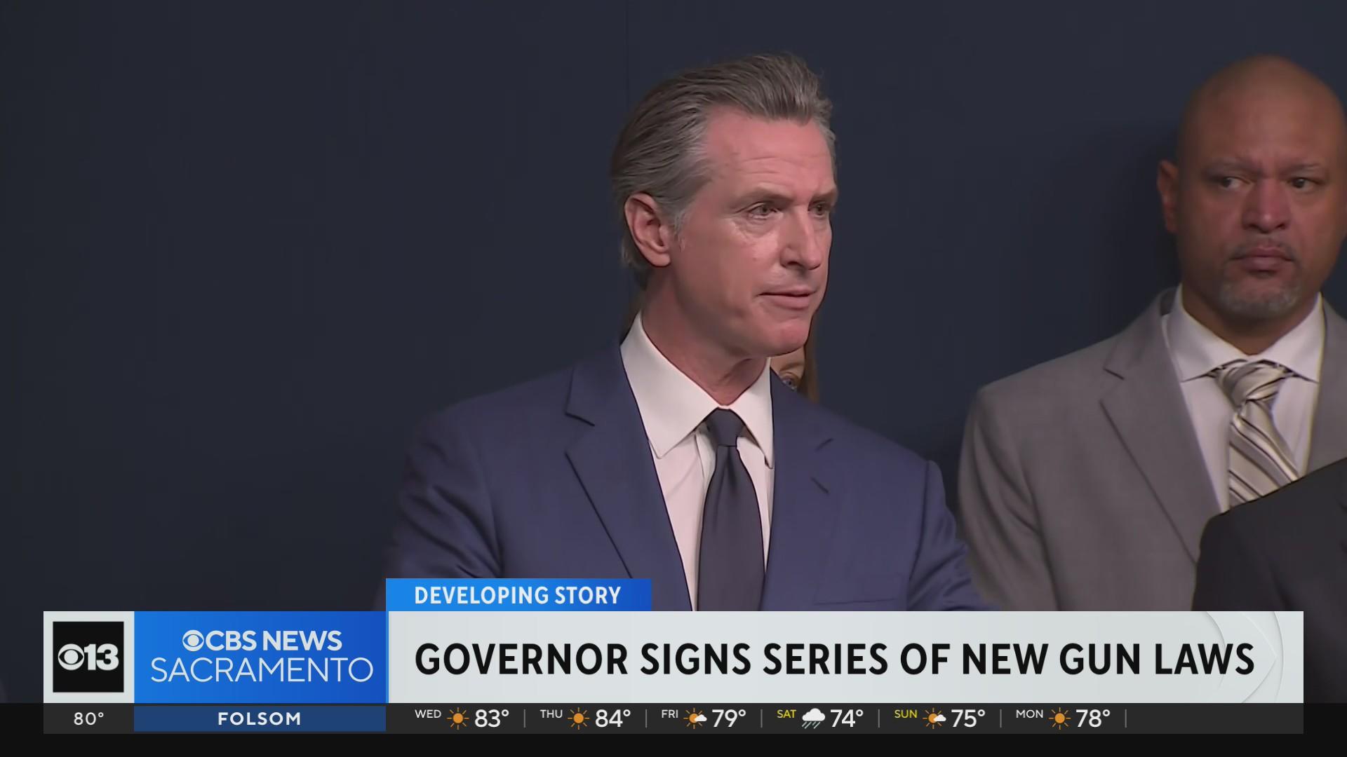 Series of new gun safety bills signed into law by California governor - CBS  Sacramento