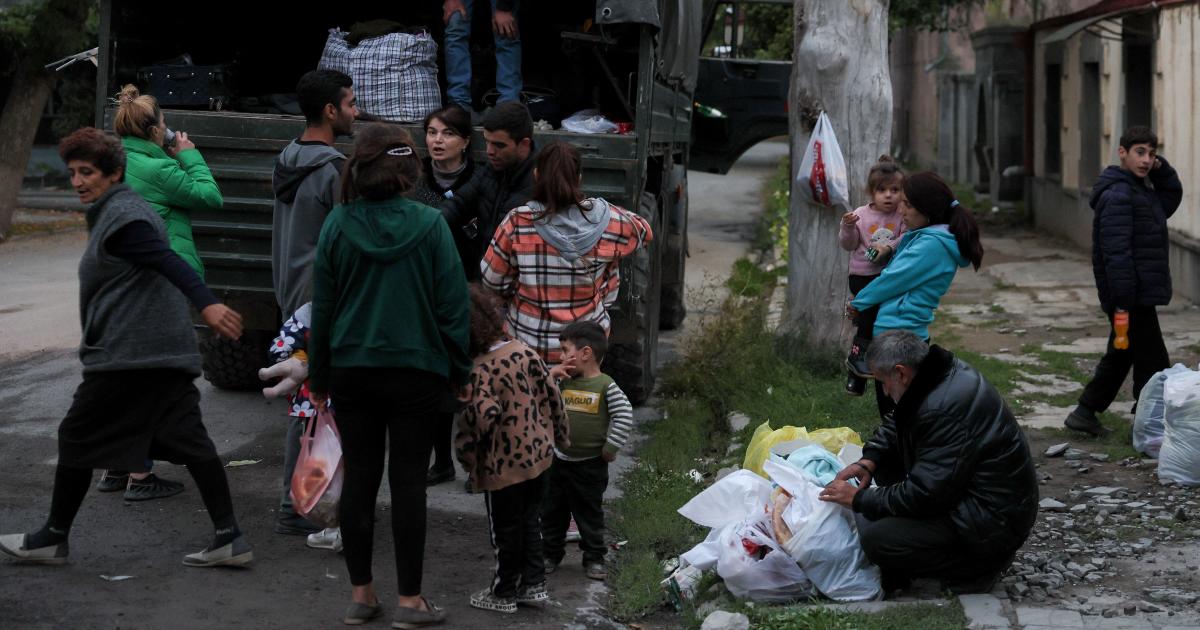 Armenians Fleeing Nagorno-Karabakh in 'Direct Act of Ethnic Cleansing' by  Azerbaijan