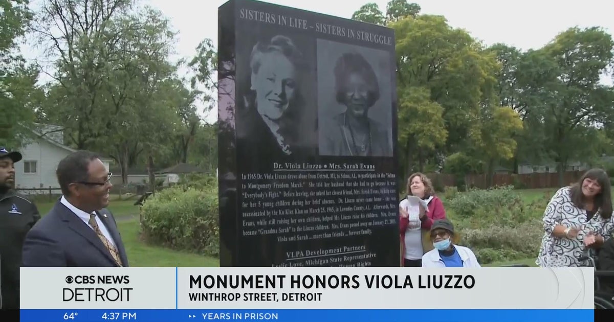 Monument honoring slain civil rights activist Viola Liuzzo and friend