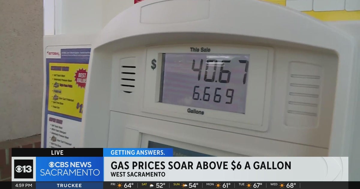 Sacramento gas prices soar above $6 a gallon