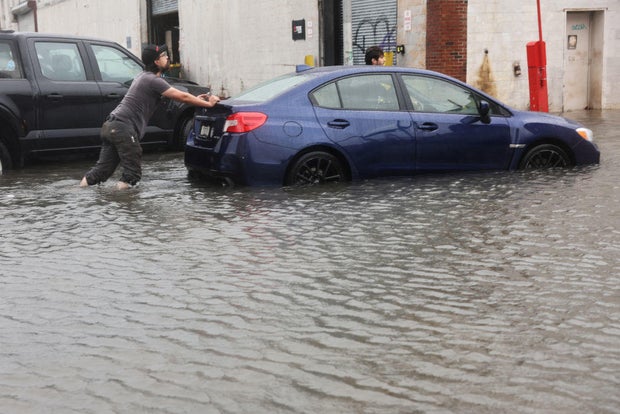 Heavy Rains Cause Flash Flooding In Parts Of New York City