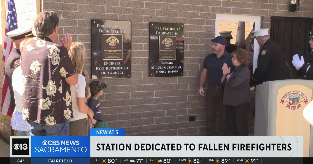 Plaques at Sacramento Metro Fire station honor fallen firefighters