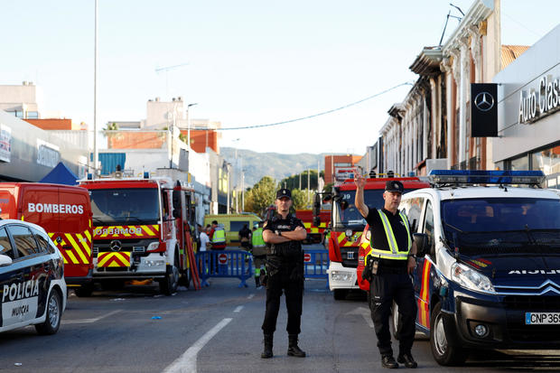 Aftermath of fire in nighclubs in Murcia 