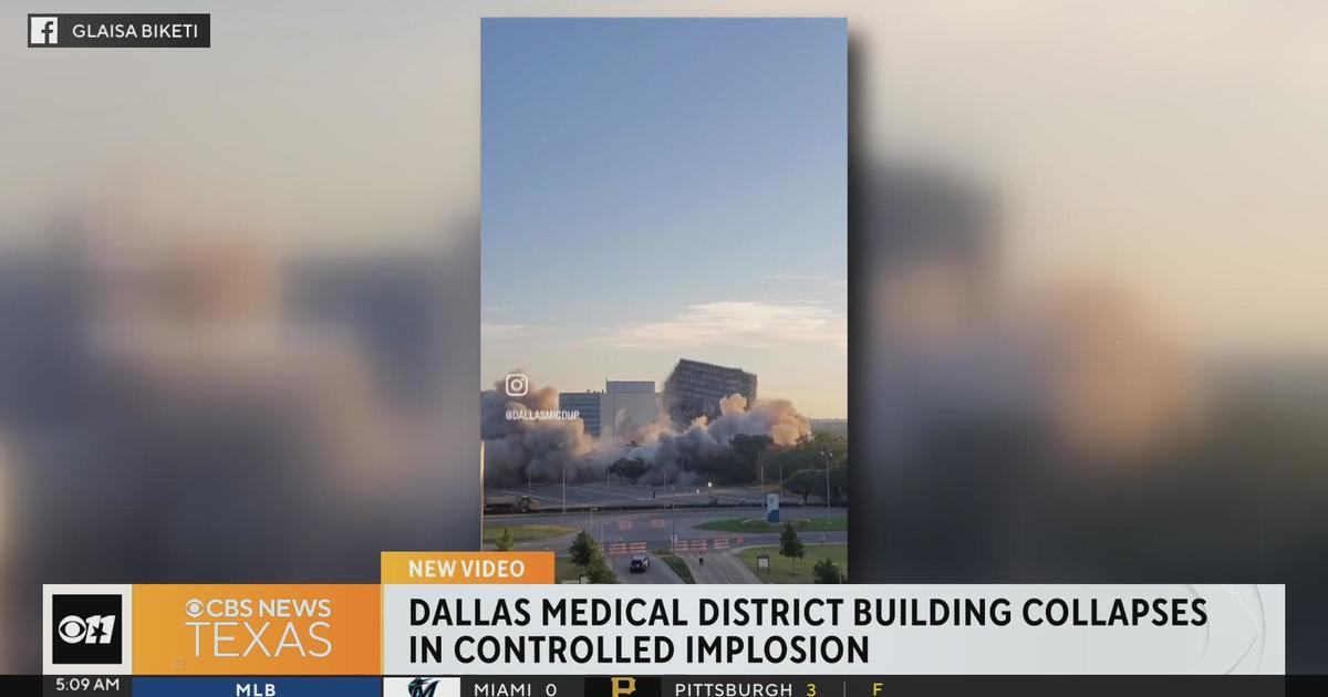 Dallas Medical District Building Collapses In Controlled Implosion ...