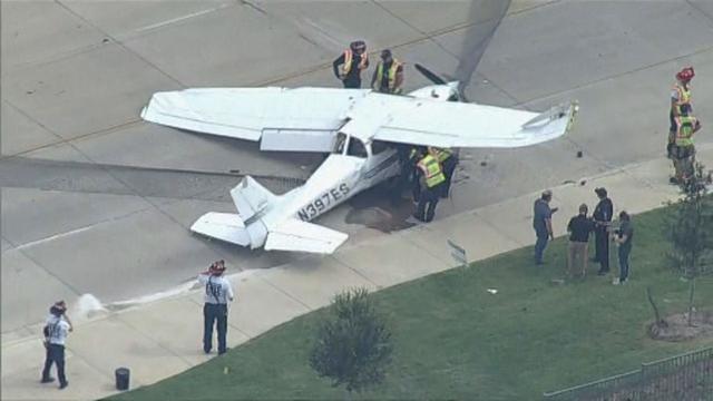 Small plane makes emergency landing on Arlington road 