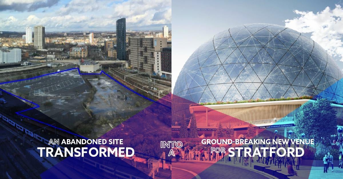 Illustrations of the proposed Sphere in London 