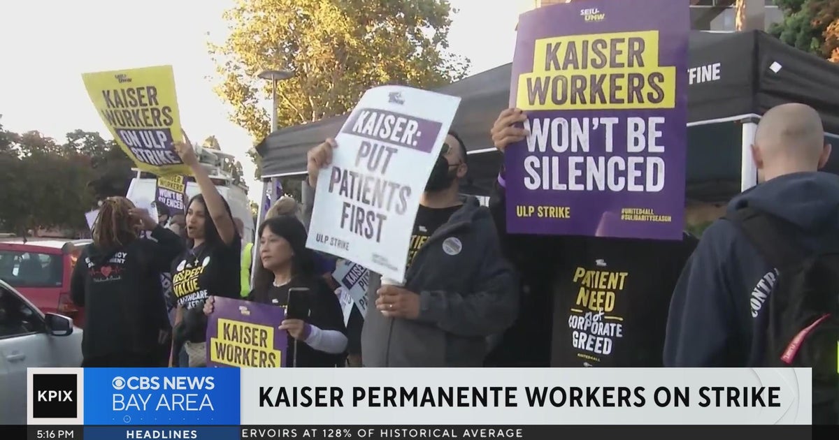75,000 Kaiser Permanente workers go on strike - CBS San Francisco