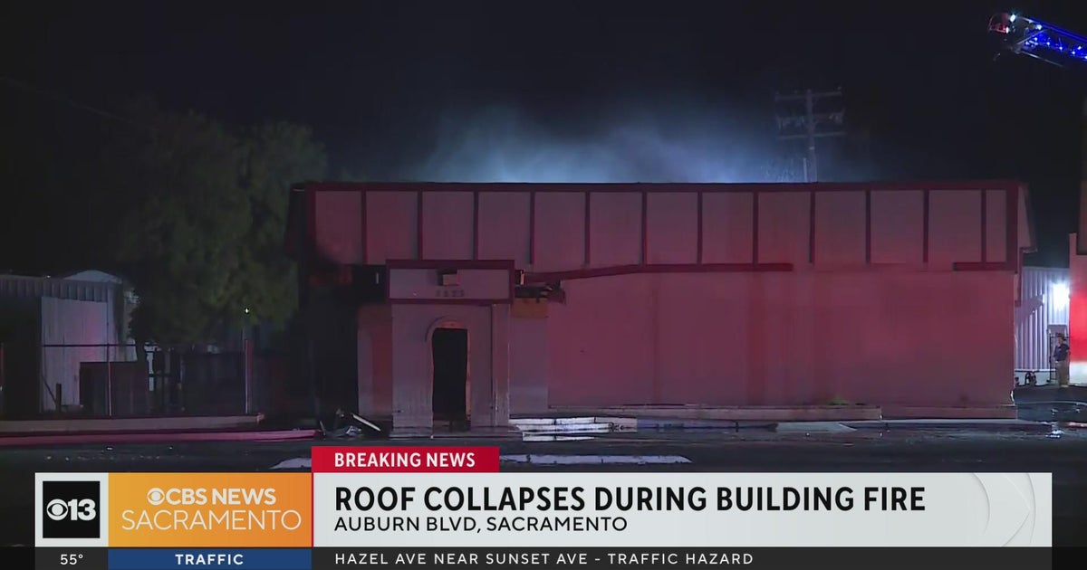 Sacramento commercial building that had fires before catches fire again; allowed to burn itself out