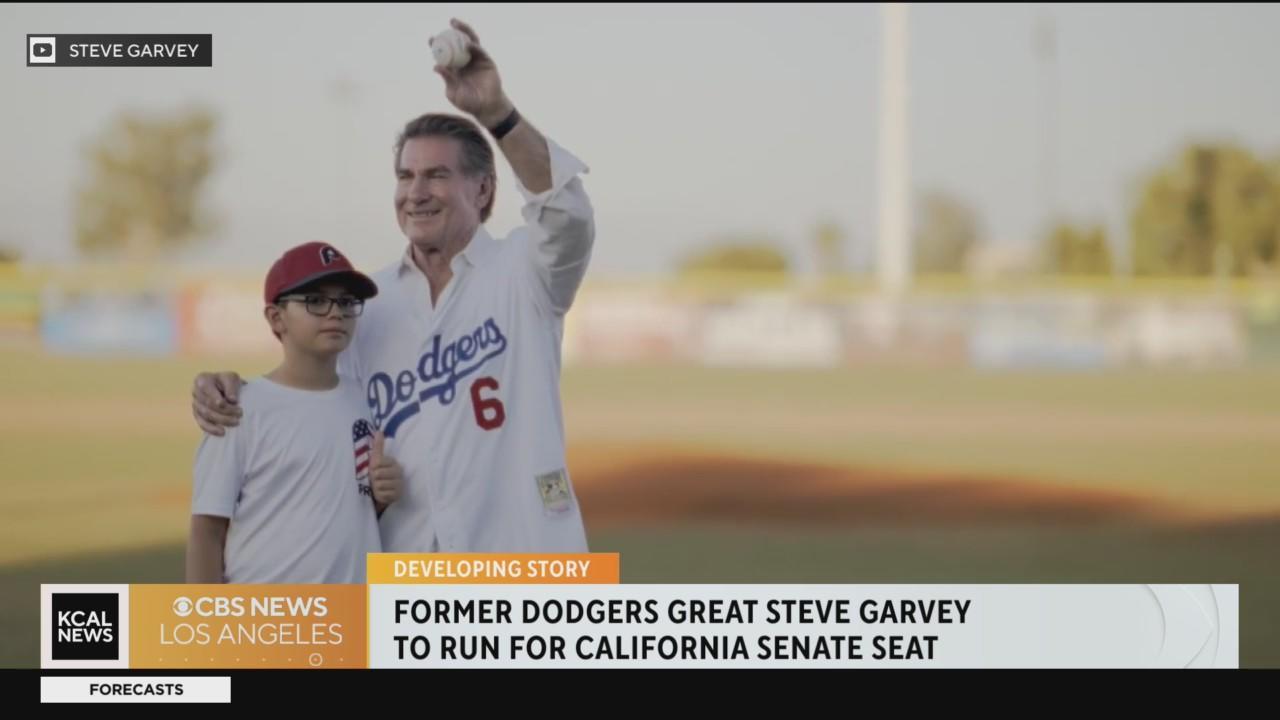 Former Dodgers baseball star Steve Garvey running for California U.S.  Senate seat - CBS Los Angeles