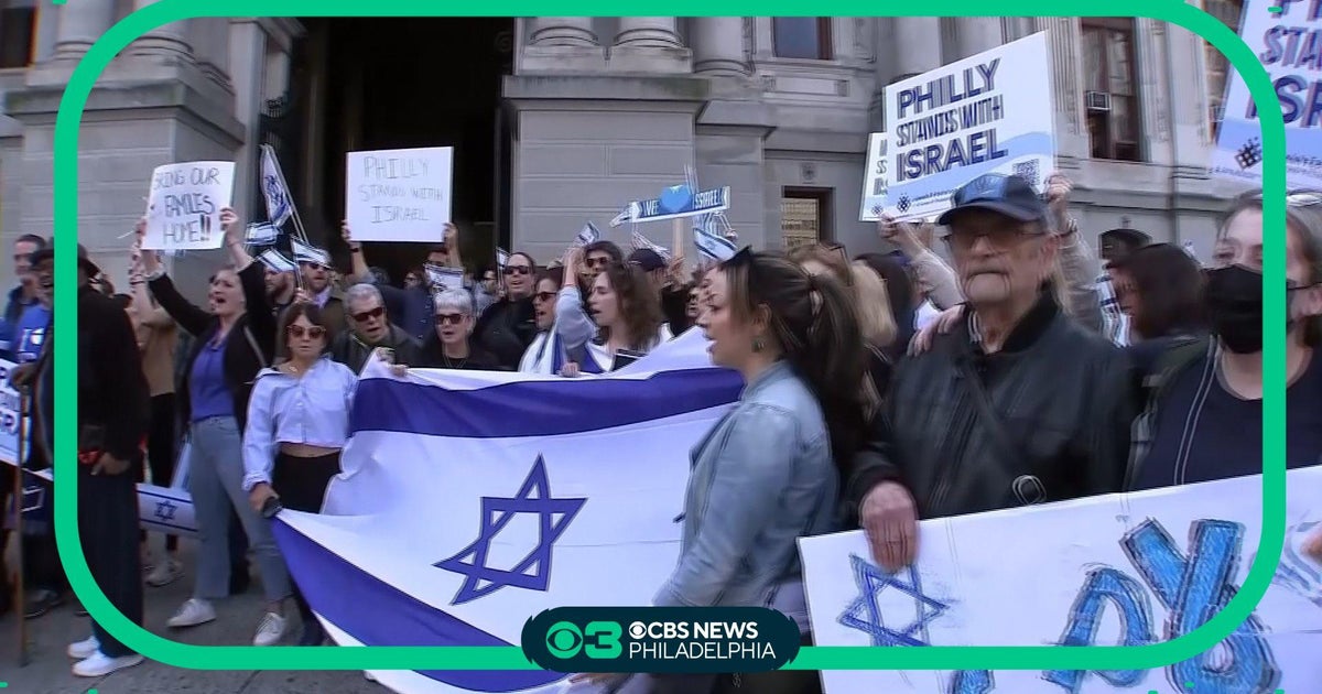 Rally held in Philadelphia to show solidarity with Israel - CBS ...