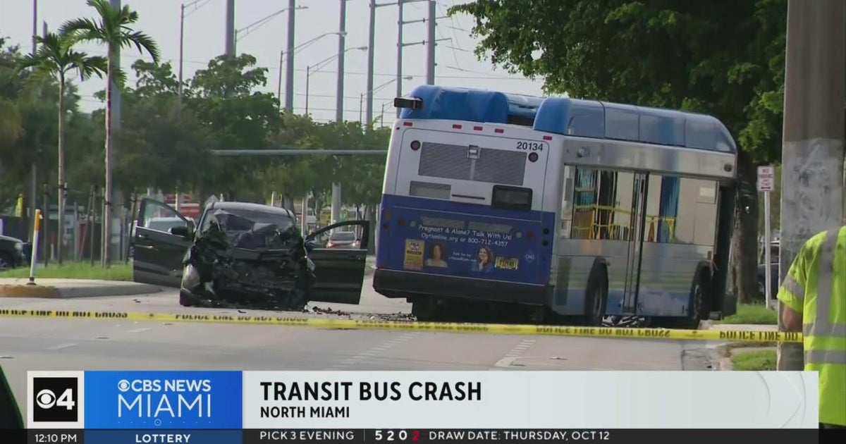 Miami-Dade transit bus crash in North Miami Miami-Dade transit bus crash in North Miami