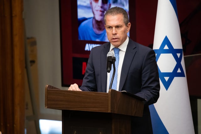 Israeli UN Ambassador Gilad Erdan And Pop Star Noa Kirel Meet With Families Of Hostages Kidnapped By Hamas