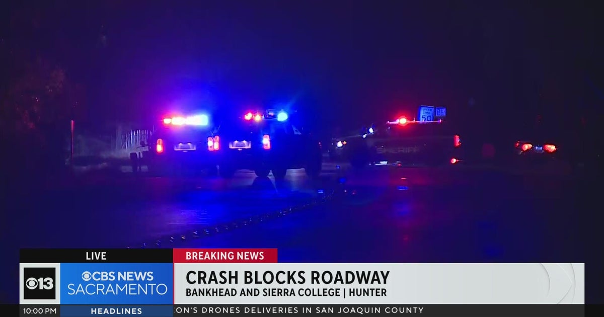Crash blocks roadway in Placer County