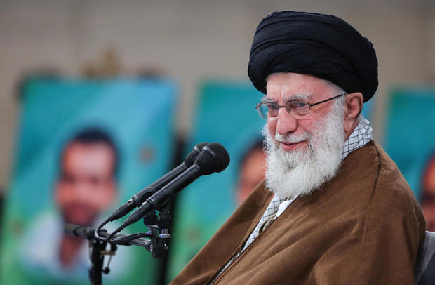 Iran's Supreme Leader Ayatollah Ali Khamenei attends a meeting in Tehran 