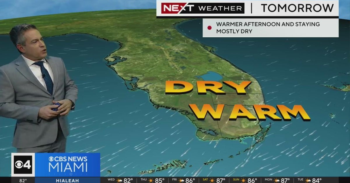 Miami PM forecast for 10/18/2023: Dry and warm - CBS Miami