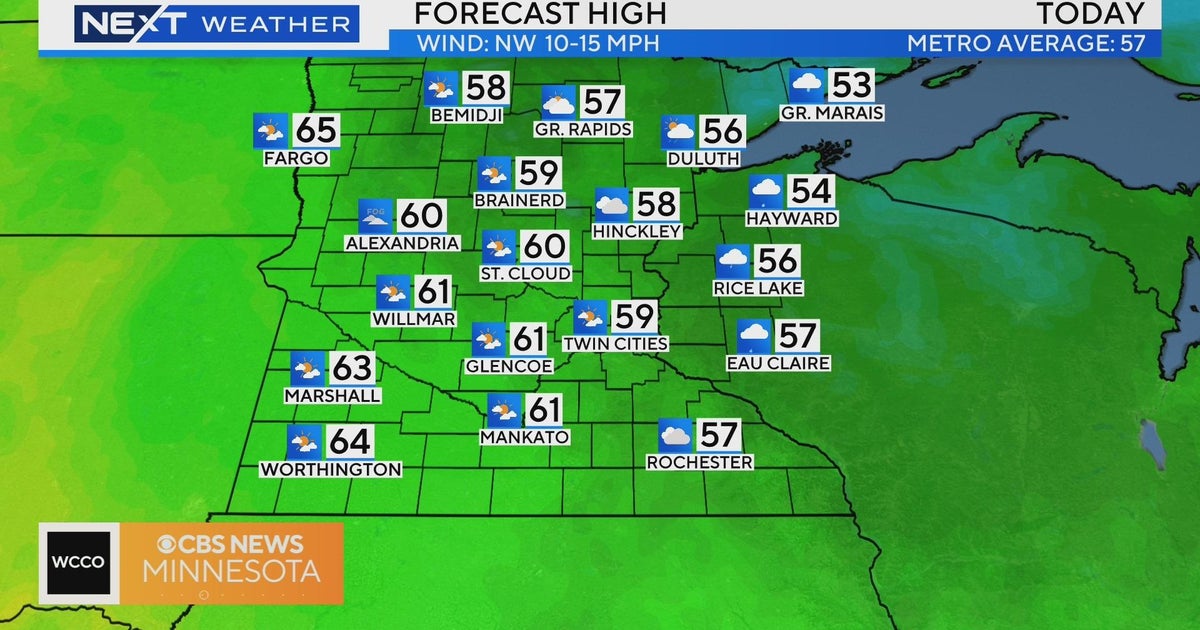 Patchy showers give way to sunshine Thursday - CBS Minnesota