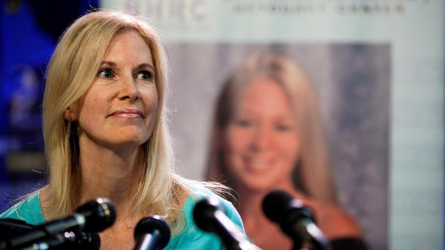 FILE PHOTO: Beth Holloway, whose daughter Natalee disappeared in Aruba, speaks at the launch of the Natalee Holloway Resource Center in Washington 