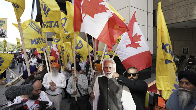 Demonstrators As Canada Gave Details Linking India Government To Sikh Murder 
