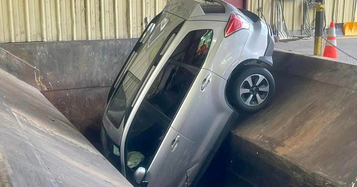 Car ends up stuck in trash compactor at Southboro DPW