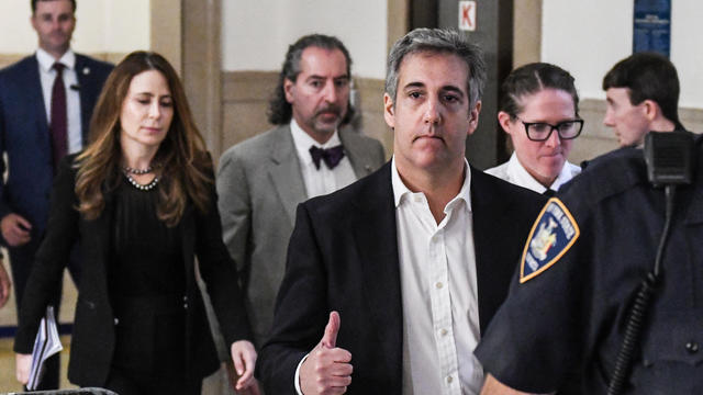 Michael Cohen is seen in court during a break in Donald Trump's civil fraud trial in New York 
