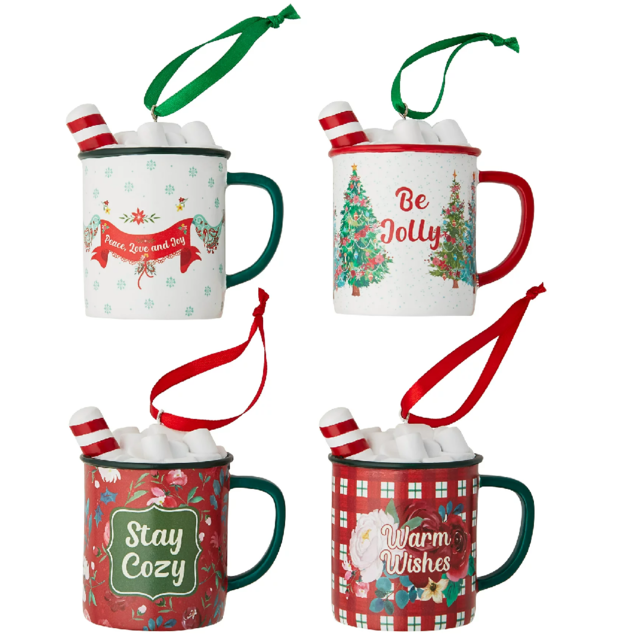 The Pioneer Woman Warm Wishes 6-Piece Round Ceramic Holiday