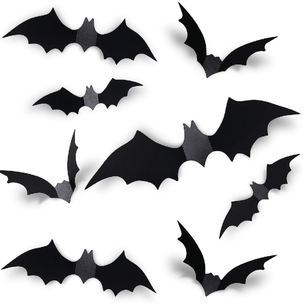 Coogam 60PCS Halloween Bats Decoration 