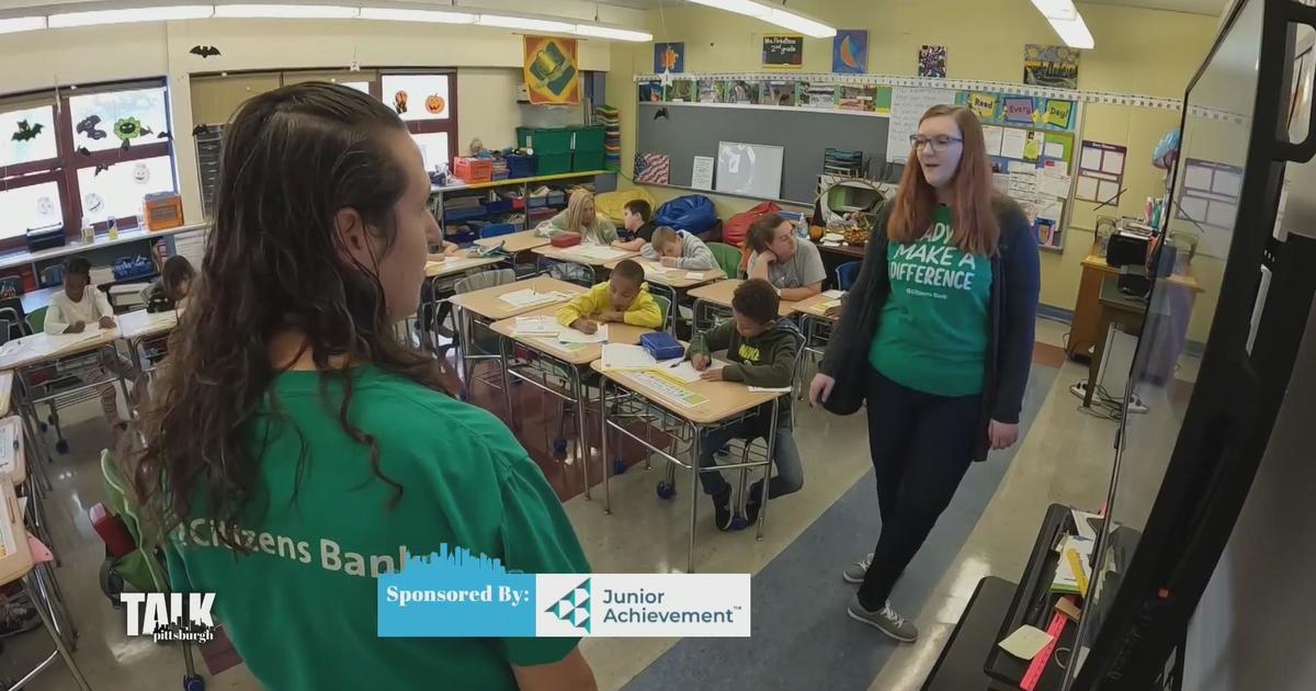 Young kids at a Pittsburgh school learning the importance of voting