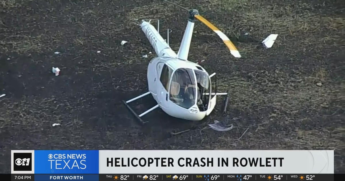 Occupants of helicopter that crashed in Rowlett field are "up and