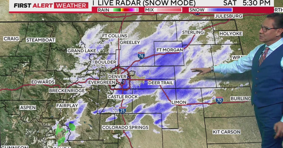 Snow piles up through Saturday night in Colorado - CBS Colorado