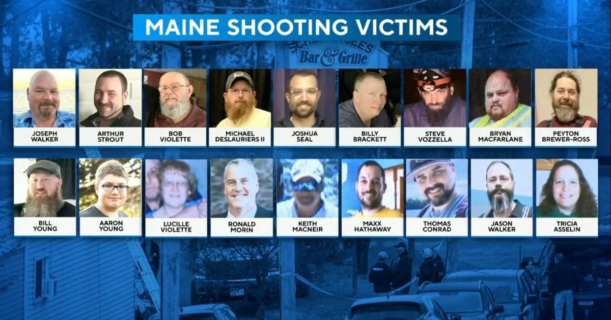 Maine Officials Identify Lewiston Shooting Victims As Manhunt Continues Cbs News 9573