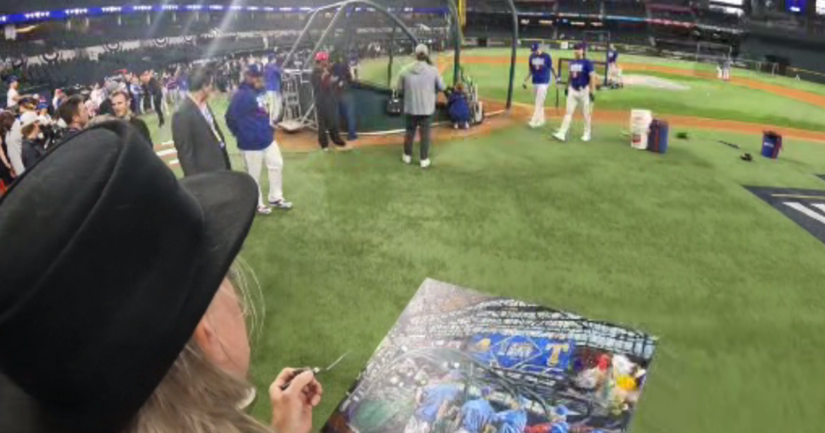 Artist captures meaningful World Series moment for charity