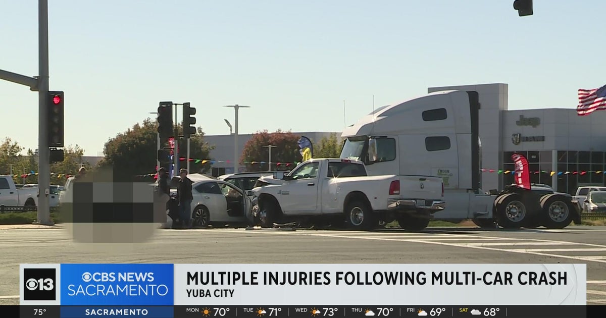 Multiple injuries following multicar crash in Yuba City CBS Sacramento