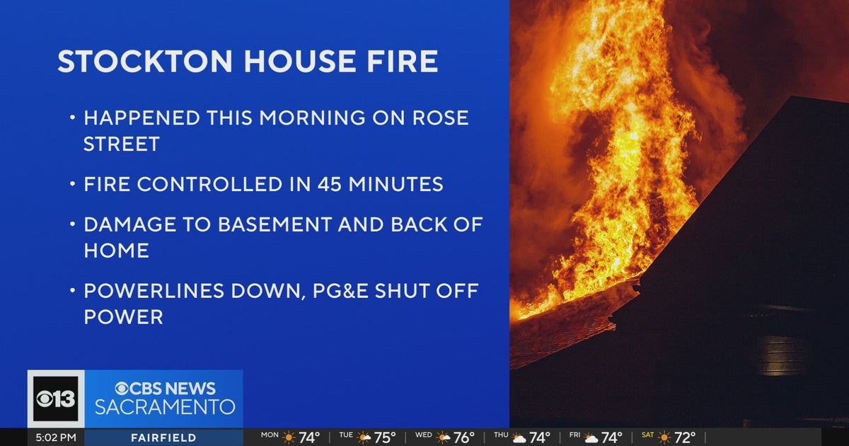 Fire damages home in Stockton
