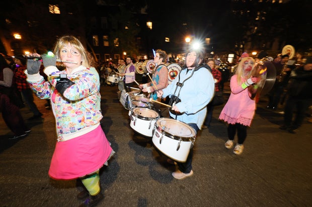 Attendees of the 2023 New York City Halloween Parade on October 31, 2023 in New York City.