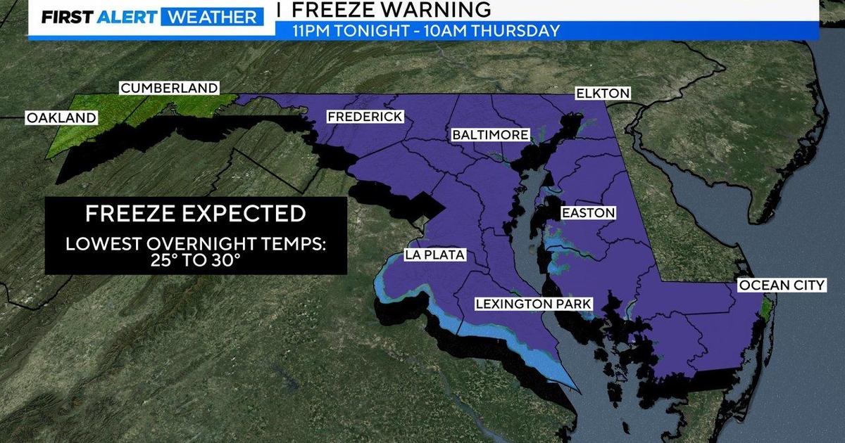 Maryland Weather: Cold again tonight…warm Friday