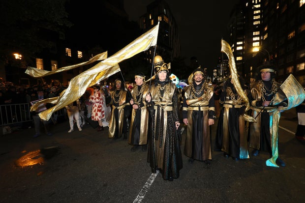 Attendees of the 2023 New York City Halloween Parade on October 31, 2023 in New York City.