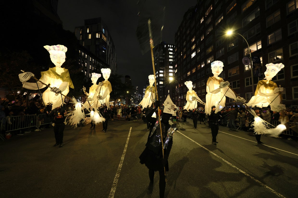 Attendees of the 2023 New York City Halloween Parade on October 31, 2023 in New York City.