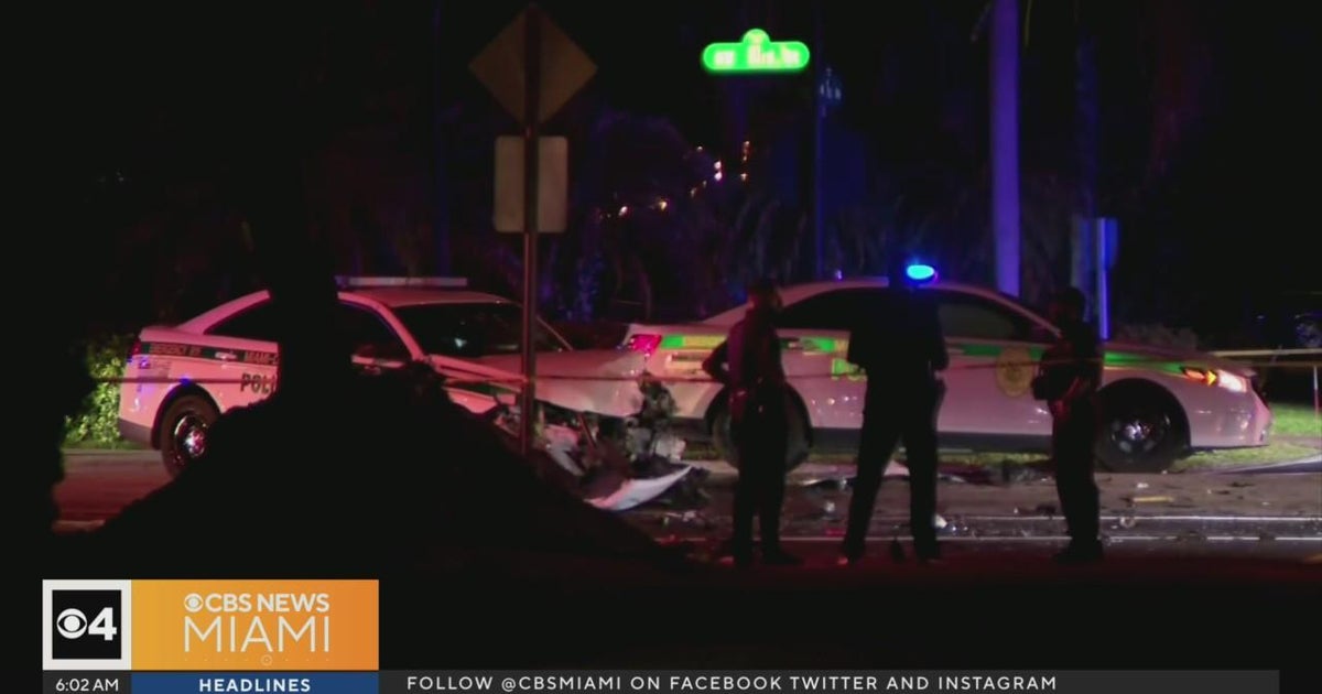 Miami-Dade police cruiser involved in deadly crash - CBS Miami