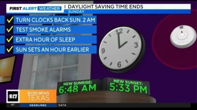 Daylight Saving Time Ends 11/5