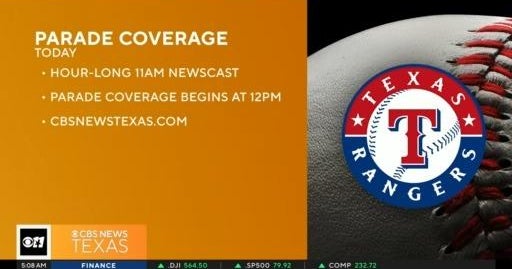 Rangers victory parade coverage on CBS News Texas - CBS Texas