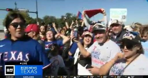 Fans are fired up for the Rangers victory parade - CBS Texas
