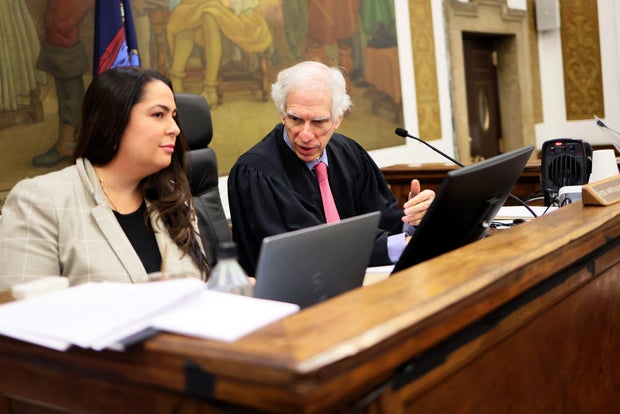 Judge Arthur Engoron presides over former President Donald Trump's civil fraud trial at New York State Supreme Court on Nov. 2, 2023.