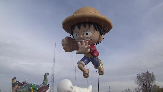 A balloon of Monkey D. Luffy from "One Piece" 