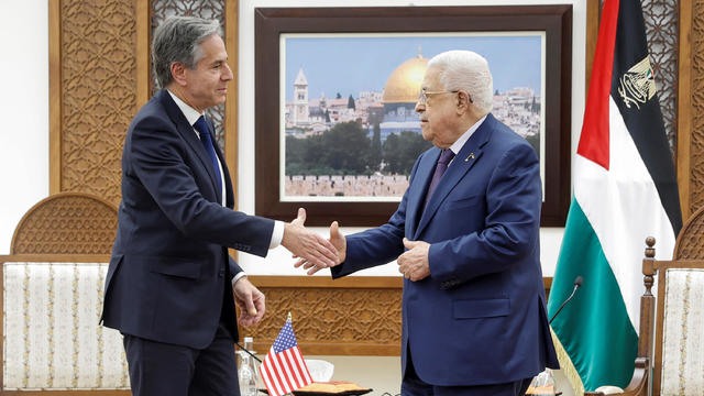 U.S. Secretary of State Blinken meets with Palestinian President Abbas in Ramallah in the Israeli-occupied West Bank 