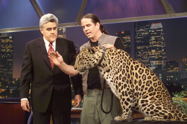 Animal trainer Doc Antle during an interview with host Jay Leno on May 1, 2002. 