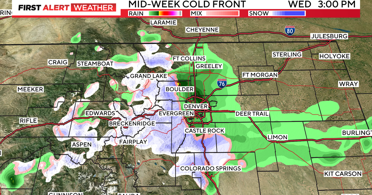Colder temperatures and a rain/snow mix coming in Denver metro area ...